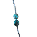 Squash Blossom Turquoise Necklace with Navajo Pearls