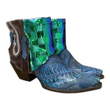 9 Blue Exotic & Holo Designer Canty Boots®
