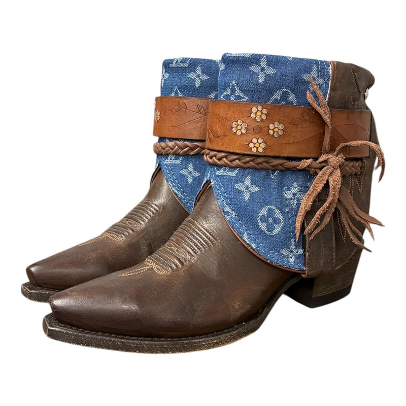 7.5 Brown & Designer Denim Canty Boots®