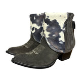 6.5 Charcoal Rough Out & Cowhide Printed Leather Canty Boots®