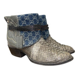 11.5 Gray Exotic & Designer Denim Canty Boots®