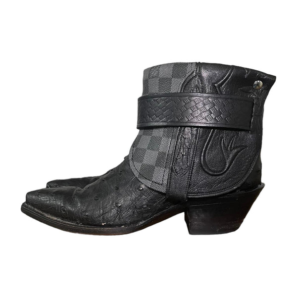 8.5 Exotic Black & Designer Canty Boots® with Star Inlay