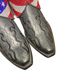 9 Embroidered Black & American Flag Crystals Canty Boots®