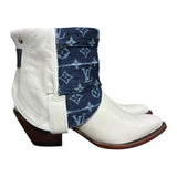 9 Cream & Layered Designer Denim Canty Boots®