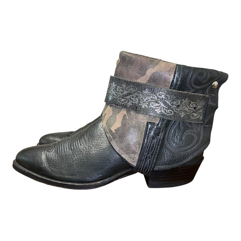 8.5 Black & Camo Leather Canty Boots®