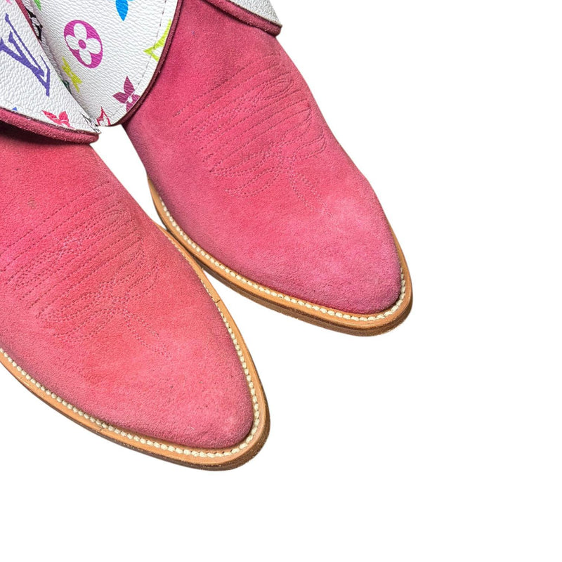 10 Pink Rough Out & Designer Canty Boots®