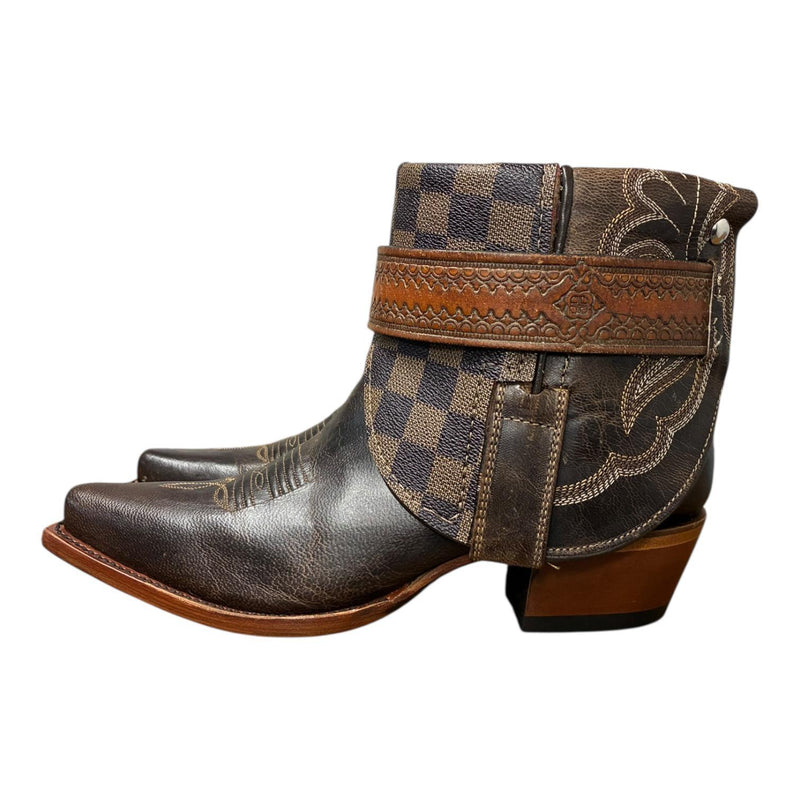 8.5 Brown Embroidered & Designer Canty Boots®