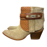9 Tan Rough Out & Quilted Leather Canty Boots®
