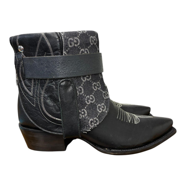 9 Embroidered Black & Designer Denim Canty Boots®