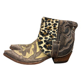 8 Tooled & Leopard Hair-on Hide Canty Boots®
