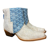 6 Embroidered White & Designer Canty Boots®