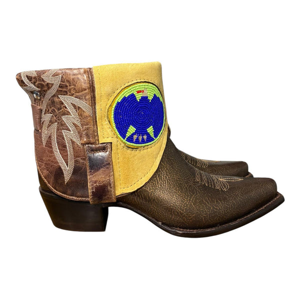 10 Two Toned Shimmer & Inlaid Beaded Eagle Canty Boots®