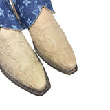 10 Embroidered Tan & Designer Denim Canty Boots®