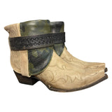 9.5 Embroidered Tan & Camo Leather Canty Boots®