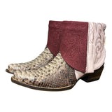 9.5 Pink Exotic & Paisley Leather Canty Boots®