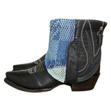 7.5 Black & Designer Denim Canty Boots®