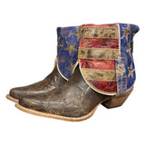 7 Dark Brown & Tooled Americana Canty Boots®