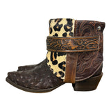 7 Brown Exotic & Leopard Hair-on Hide Canty Boots®