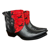 8 Black & Silver Glitter Inlay with Horse Print Canty Boots®
