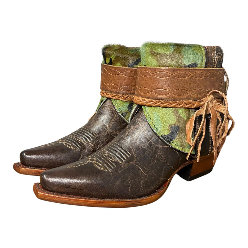 5.5 Brown & Camo Hair-on Hide Canty Boots®
