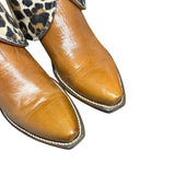 7.5 Floral Inlay & Leopard Hair-on Hide Canty Boots®