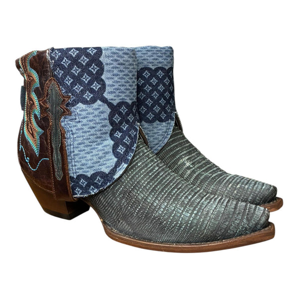10 Two Toned Exotic & Designer Denim Canty Boots®