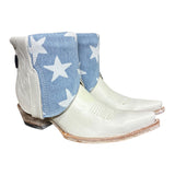 10 White & Star Denim Canty Boots®