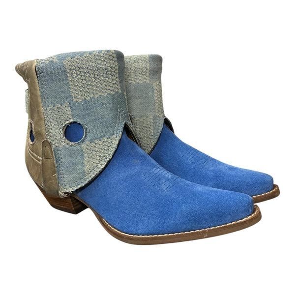 8.5 Two Toned Rough Out & Designer Denim Canty Boots®