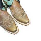 7.5 Embroidered Brown & Camo Hair-on Hide Canty Boots®