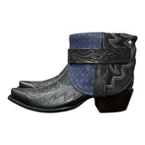 9 Embroidered Black & Quilted Leather Canty Boots®