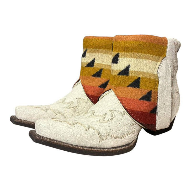 8 Distressed White & Wool Canty Boots®