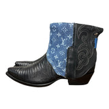 9.5 Exotic Black & Designer Denim Canty Boots®