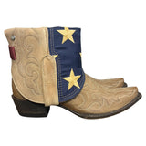 9.5 Embroidered Tan & American Flag Canty Boots®