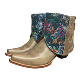 9.5 Gray Brown & Floral Leather Canty Boots®