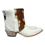 7.5 White & Spotted Hair-on Hide Canty Boots®