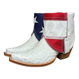 7 Exotic White & American Flag Canty Boots®