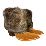 6.5 Cognac Rough Out & Beaver Fur Canty Boots®