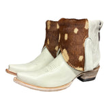 7.5 White & Spotted Hair-on Hide Canty Boots®