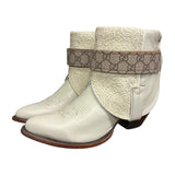 9 Cream & Lace with Designer Belt Canty Boots®