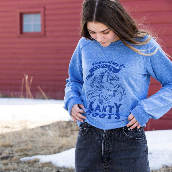 Blue Fairweather Cowgirl Sweatshirt - XXL Only