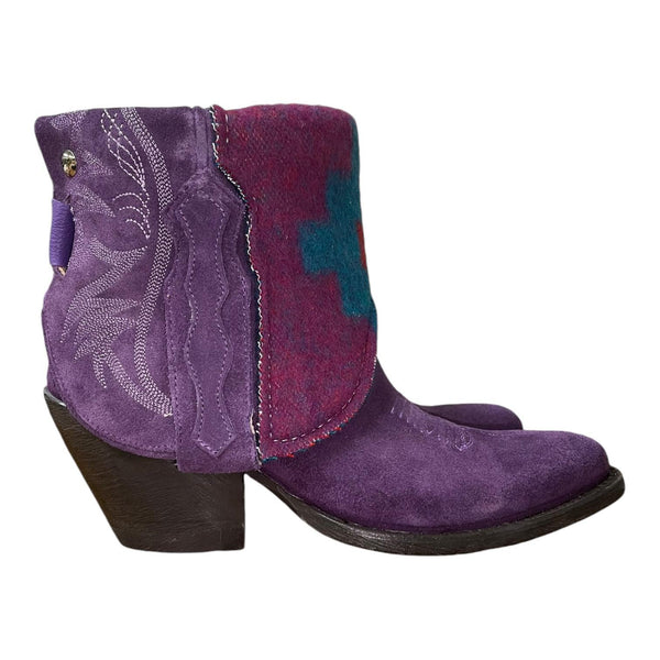 7 Purple Rough Out & Wool Canty Boots®