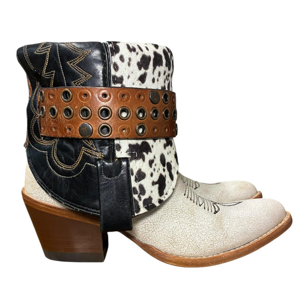 6.5 Two Toned & Spotted Hair-on Hide Canty Boots®