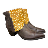 10 Brown & Spotted Hair-on Hide Canty Boots®