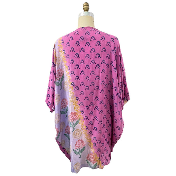 Pink & Lilac Open Kimono