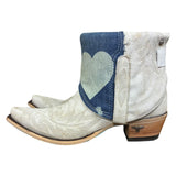 10 Embroidered White & Denim Canty Boots®