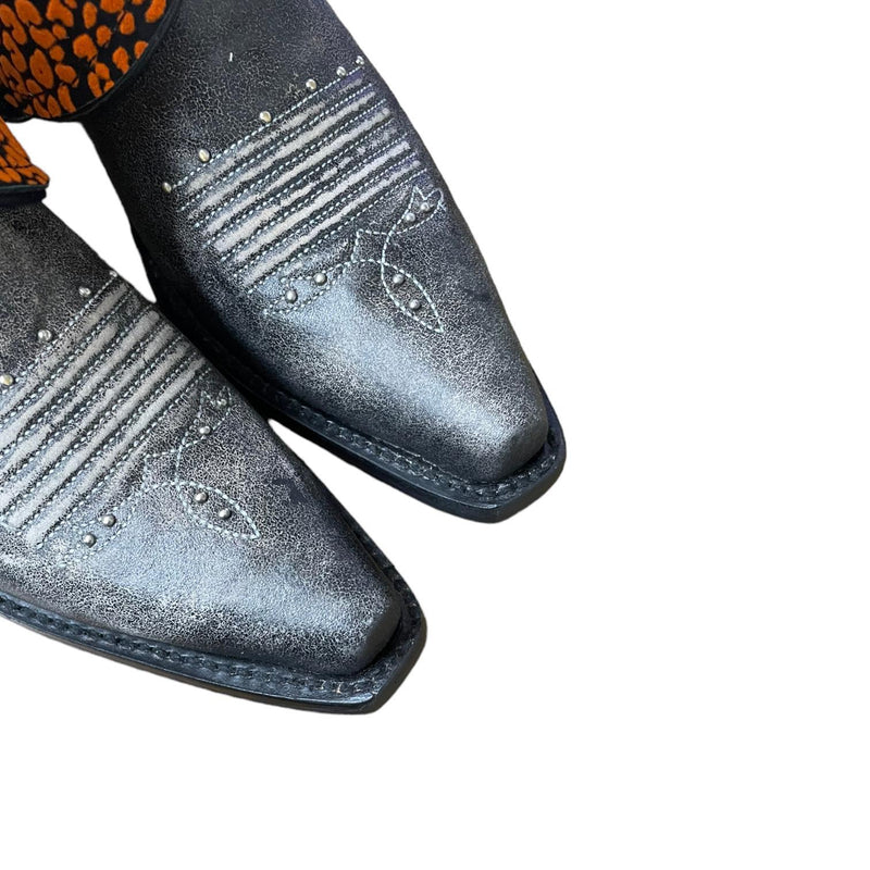 7.5 Black & Orange Leopard Canty Boots®