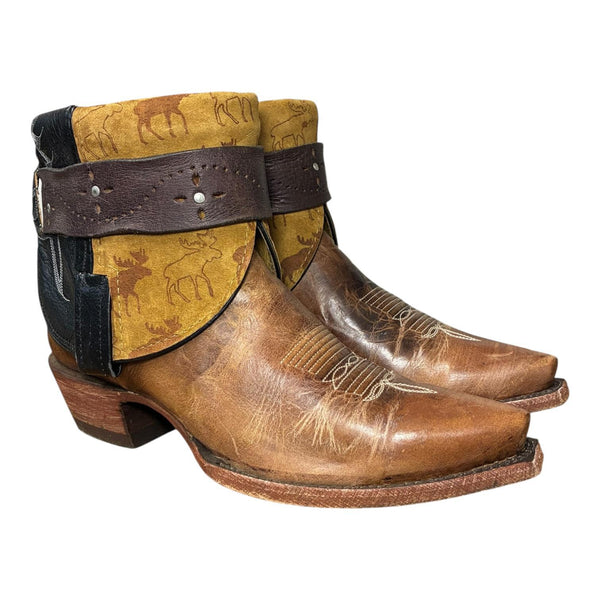 10 Two Toned & Moose Printed Leather Canty Boots®