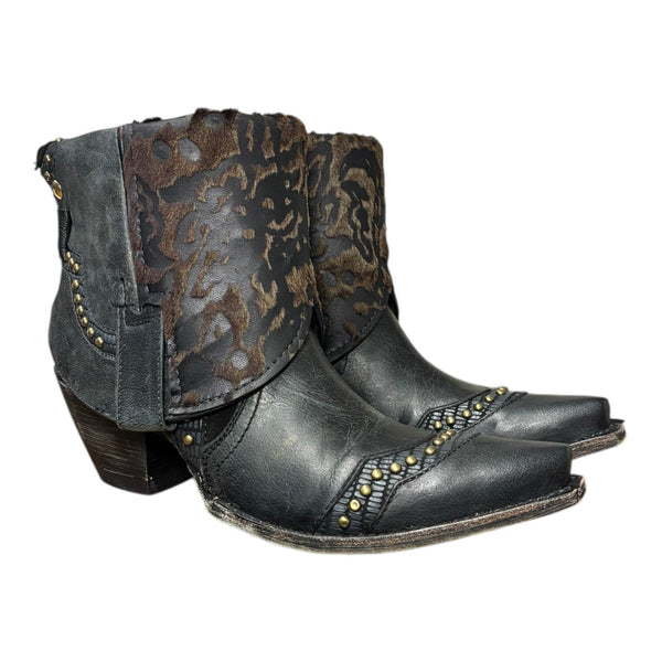 10 Studded Black & Two Toned Hide Canty Boots®