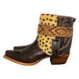 6.5 Brown & Spotted Hair-on Hide Canty Boots®