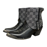 7.5 Black & Designer Denim Canty Boots®